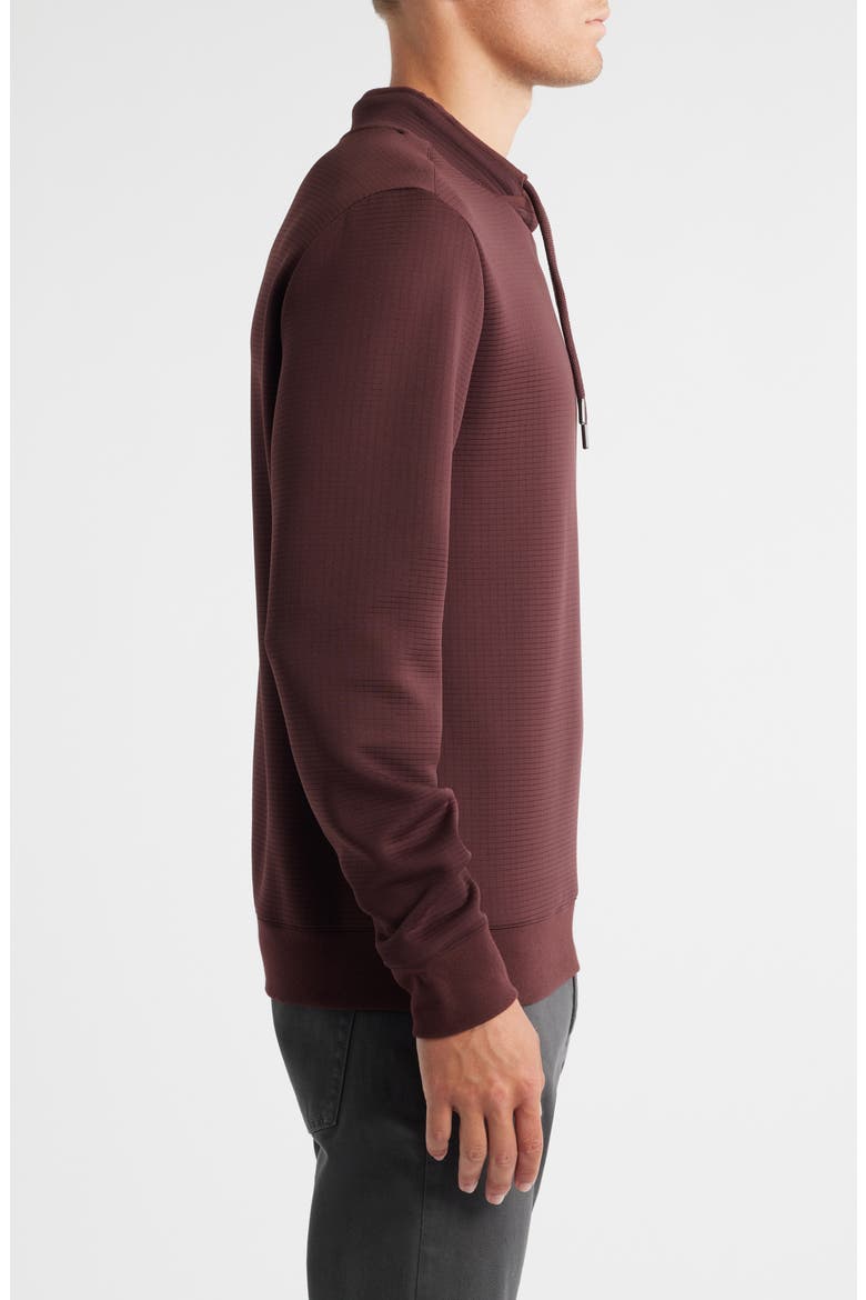Drayton Crossover Mock Neck Sweatshirt, Alternate, color, BORDEAUX