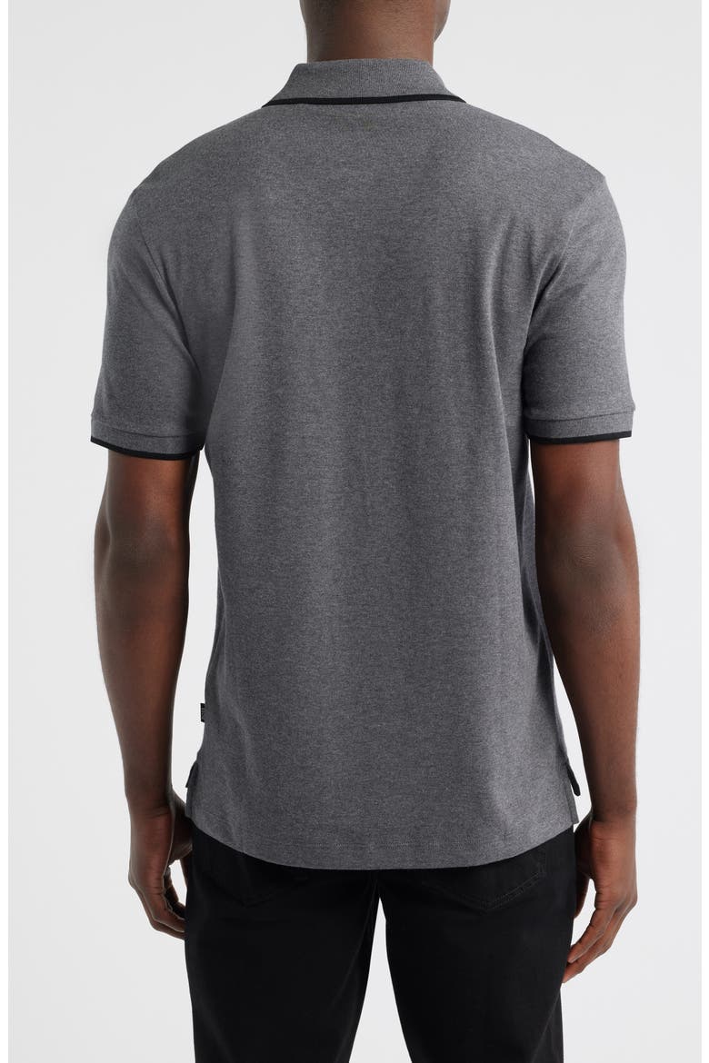 Parlay Tipped Cotton Polo, Alternate, color, MED GY