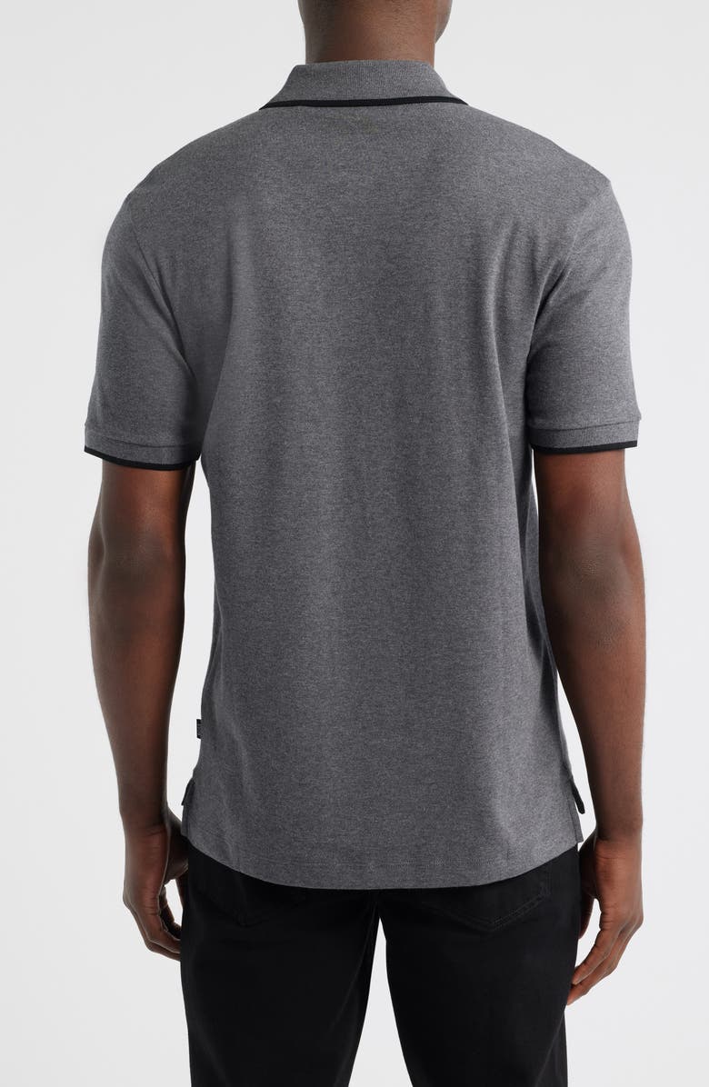 BOSS Parlay Tipped Cotton Polo, Alternate, color, Medium Grey