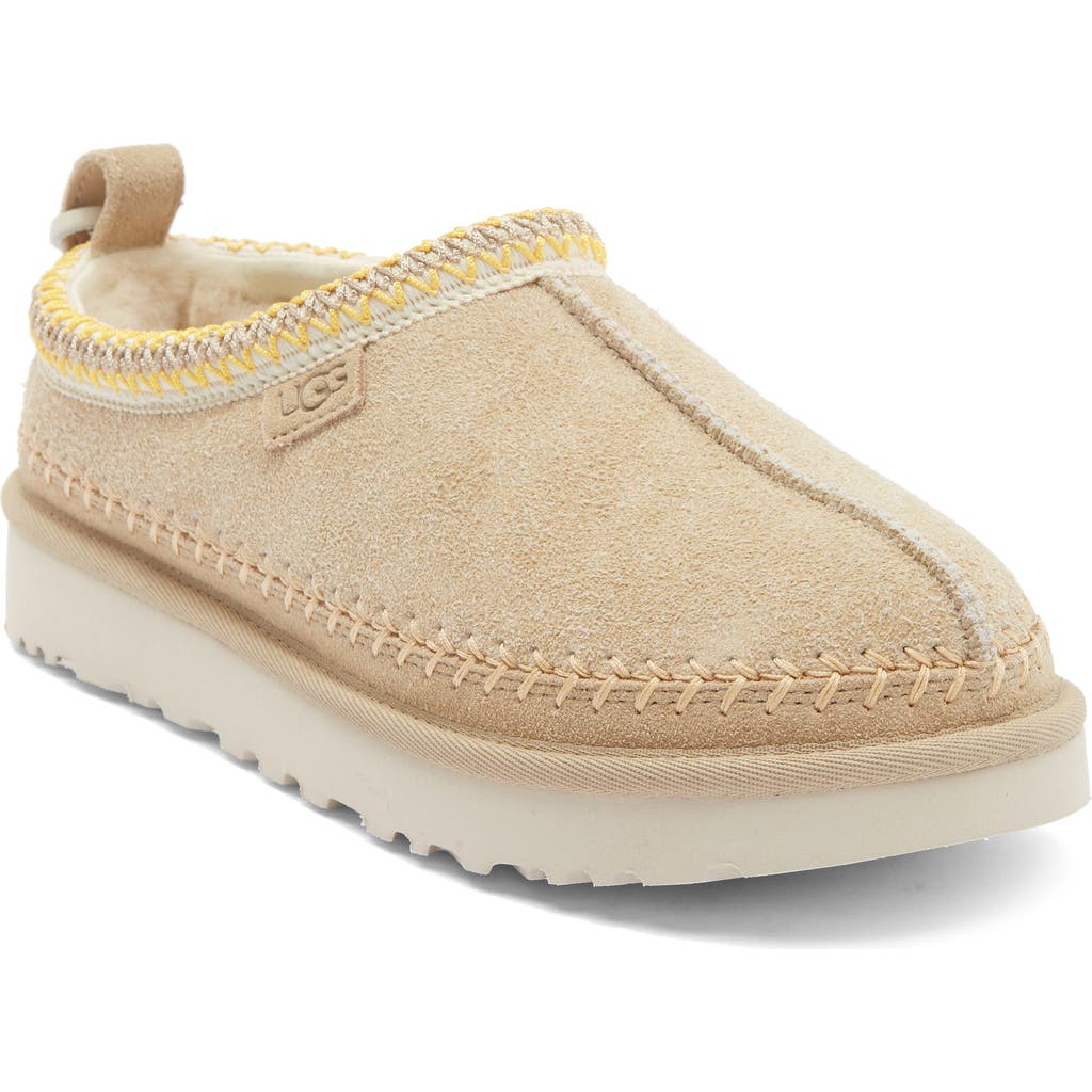 Ugg(r) Tasman Biarritz Genuine Shearling Lined Slipper In Yellow