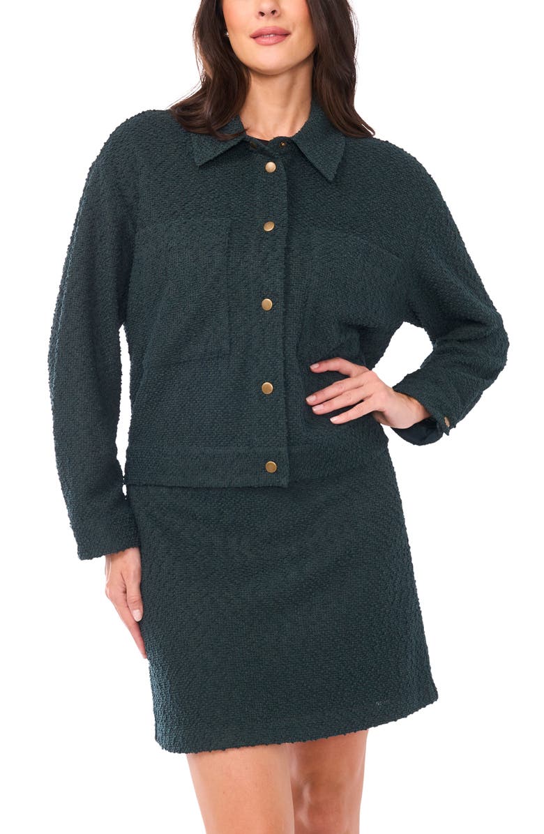 Vince Camuto Tweed Jacket, Alternate, color, Forest Night