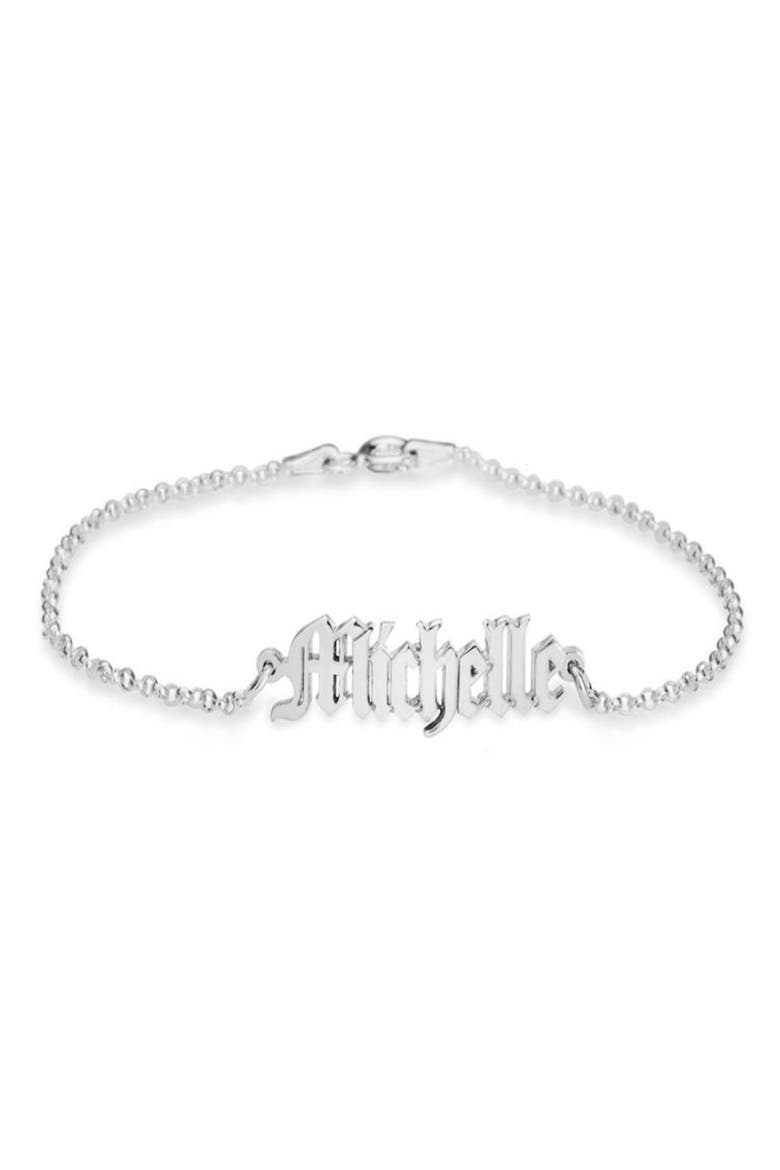 Personalized Nameplate Pendant Bracelet, Main, color, STERLING SILVER