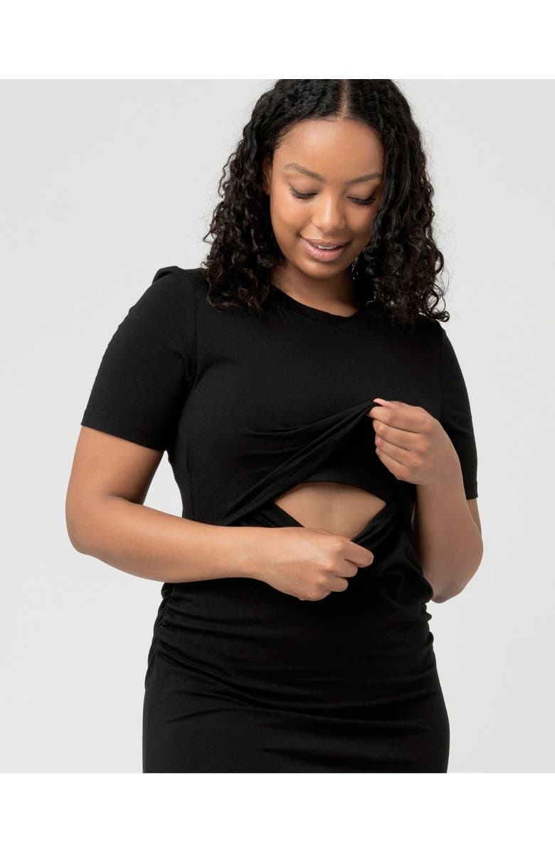 Ripe Maternity Organic Nursing Dress, Alternate, color, Black