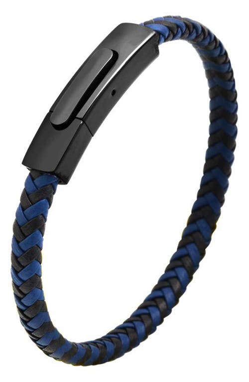Geoffrey Beene Braided Leather Bracelet