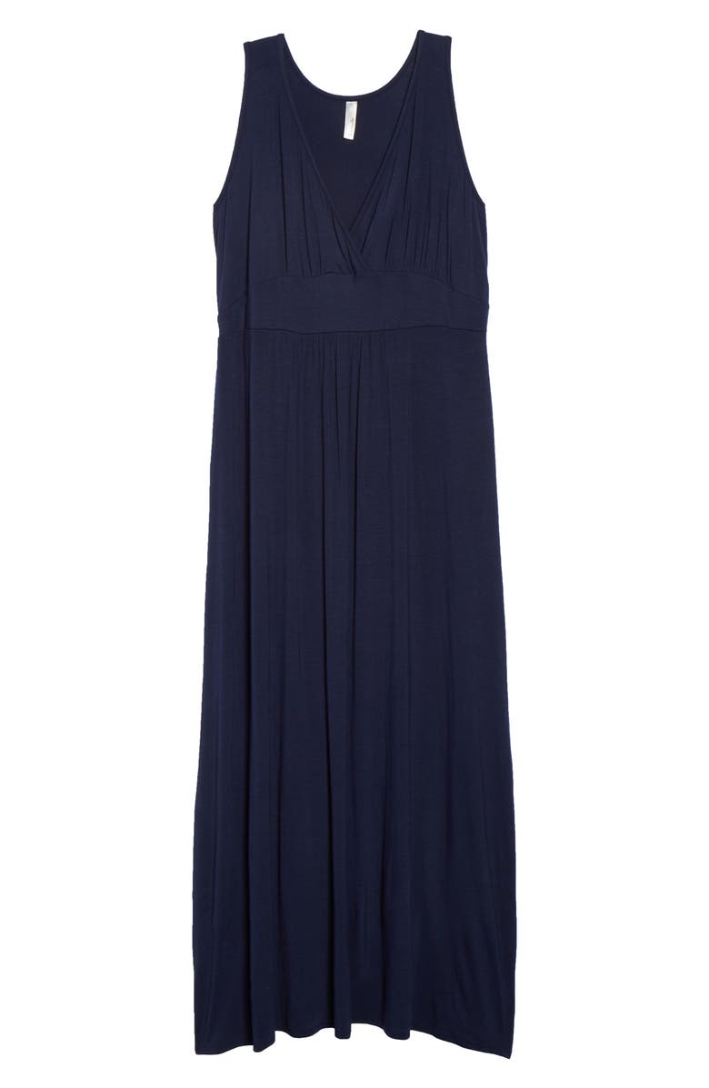 Loveappella Surplice Maxi Dress, Alternate, color, Midnight