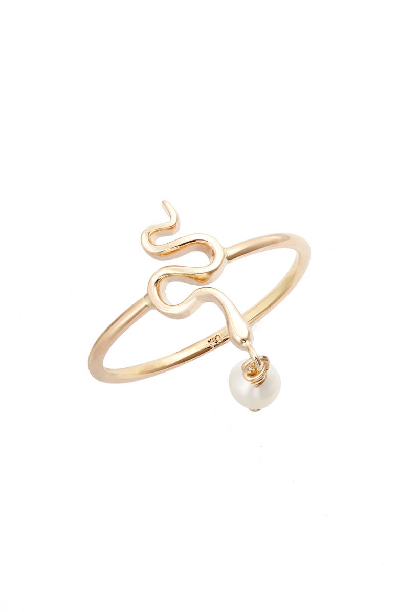 Poppy Finch Serpent Pearl Ring, Main, color,