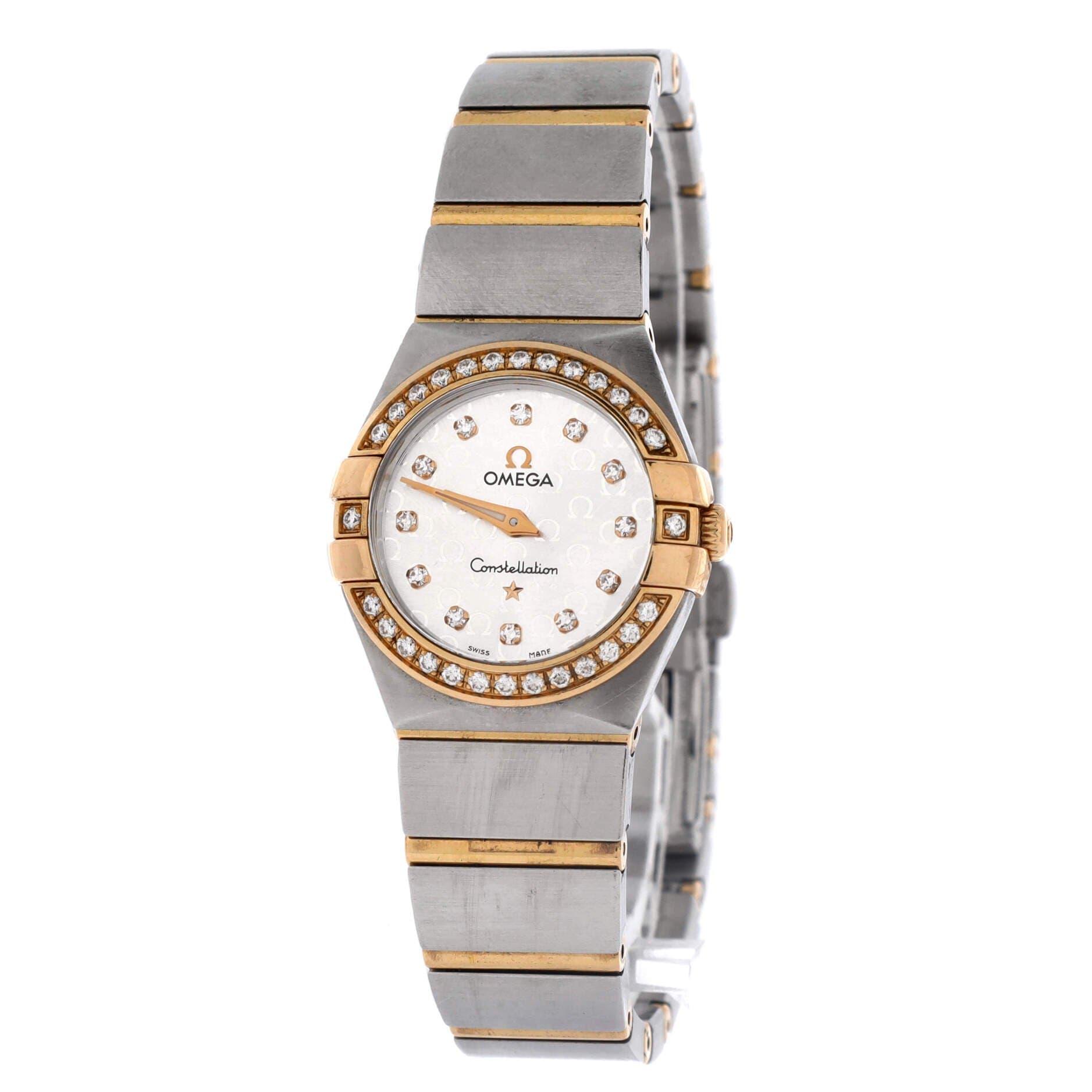 Constellation Quartz Watch Stainless Steel and Rose Gold with Diamond Bezel and Markers 30, Alternate, color, Metallic Silver