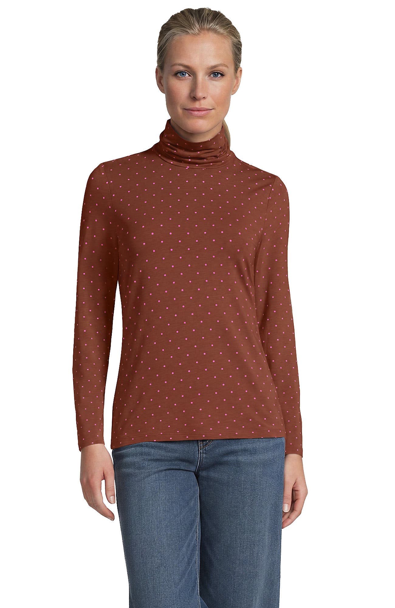 Rich Ginger/Pink Mini Dot