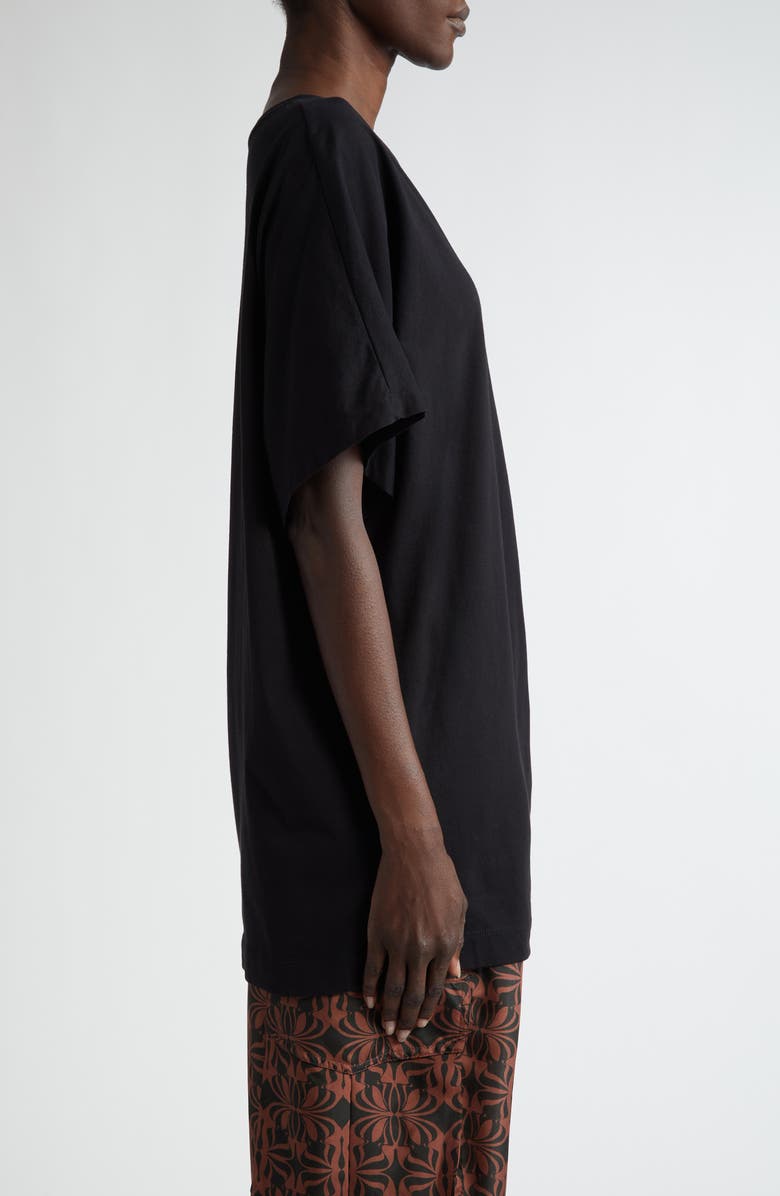 Dries Van Noten Henchy Knotted Hem Cotton T-Shirt, Alternate, color,