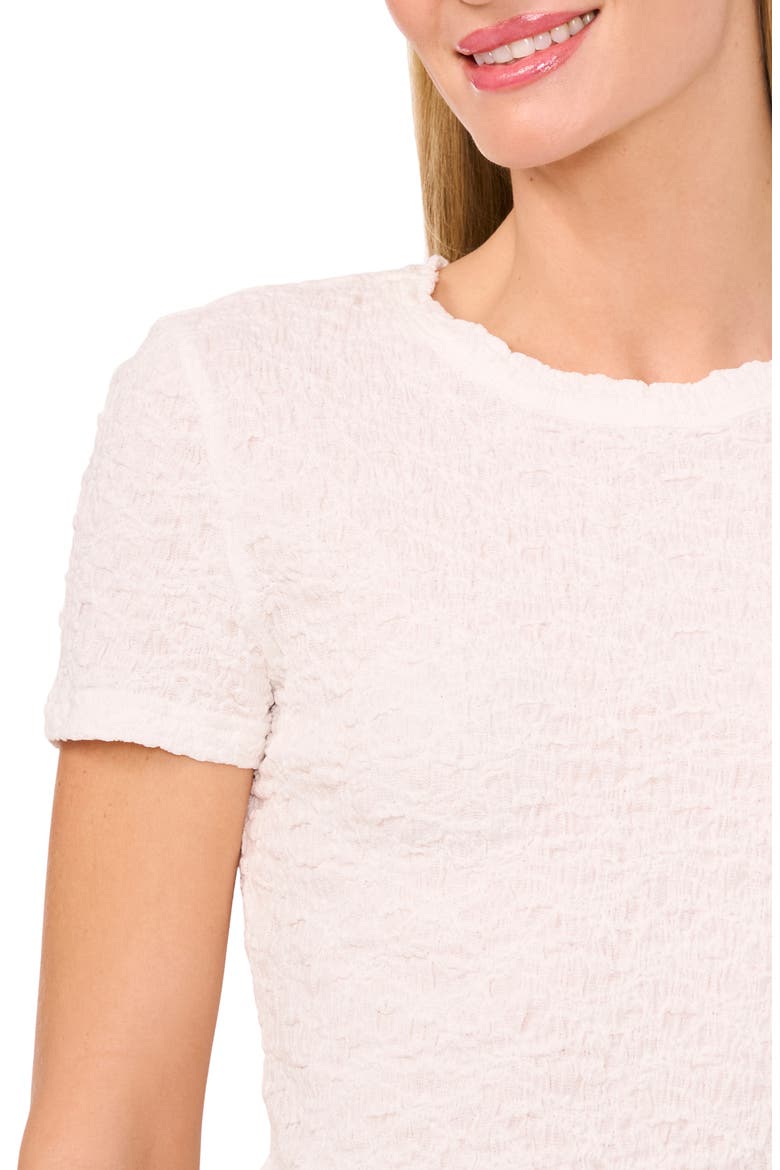 Puckered Knit Baby Tee, Alternate, color, NEW IVORY