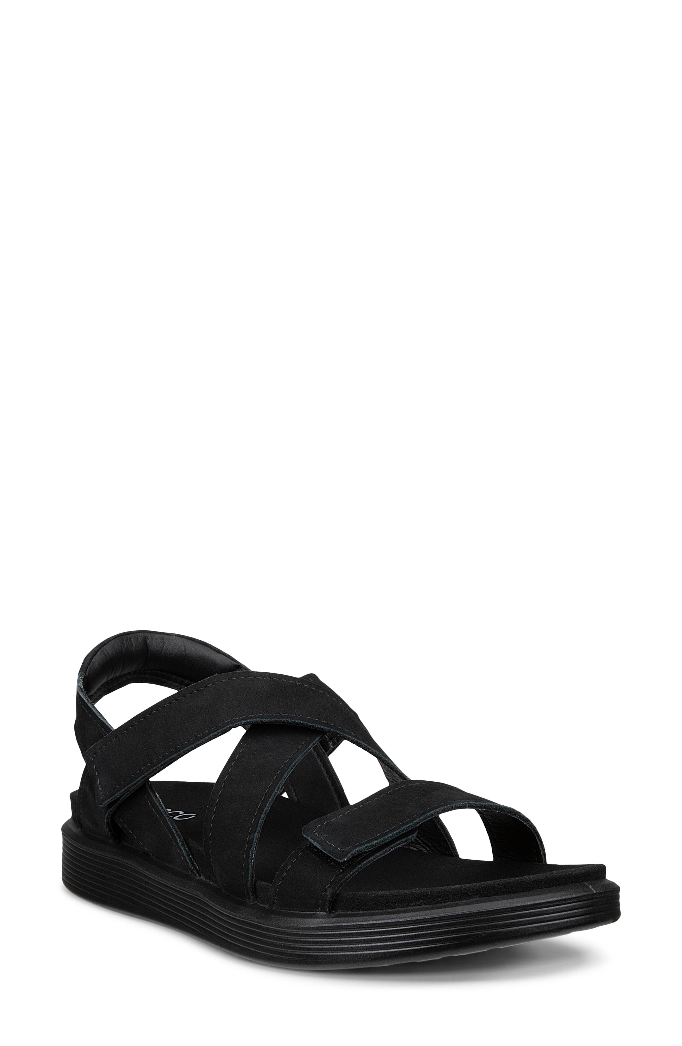 ECCO Soft Cross Strap Sandal, Main, color, 