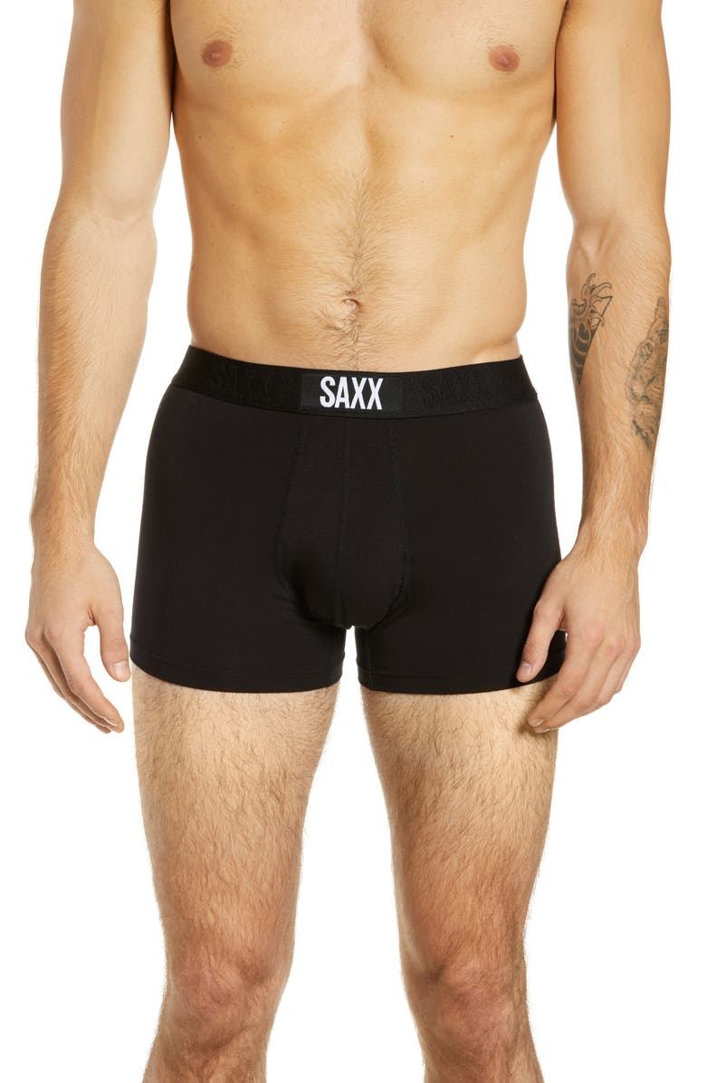 SAXX Vibe Super Soft Slim Fit Trunks, Main, color, Black