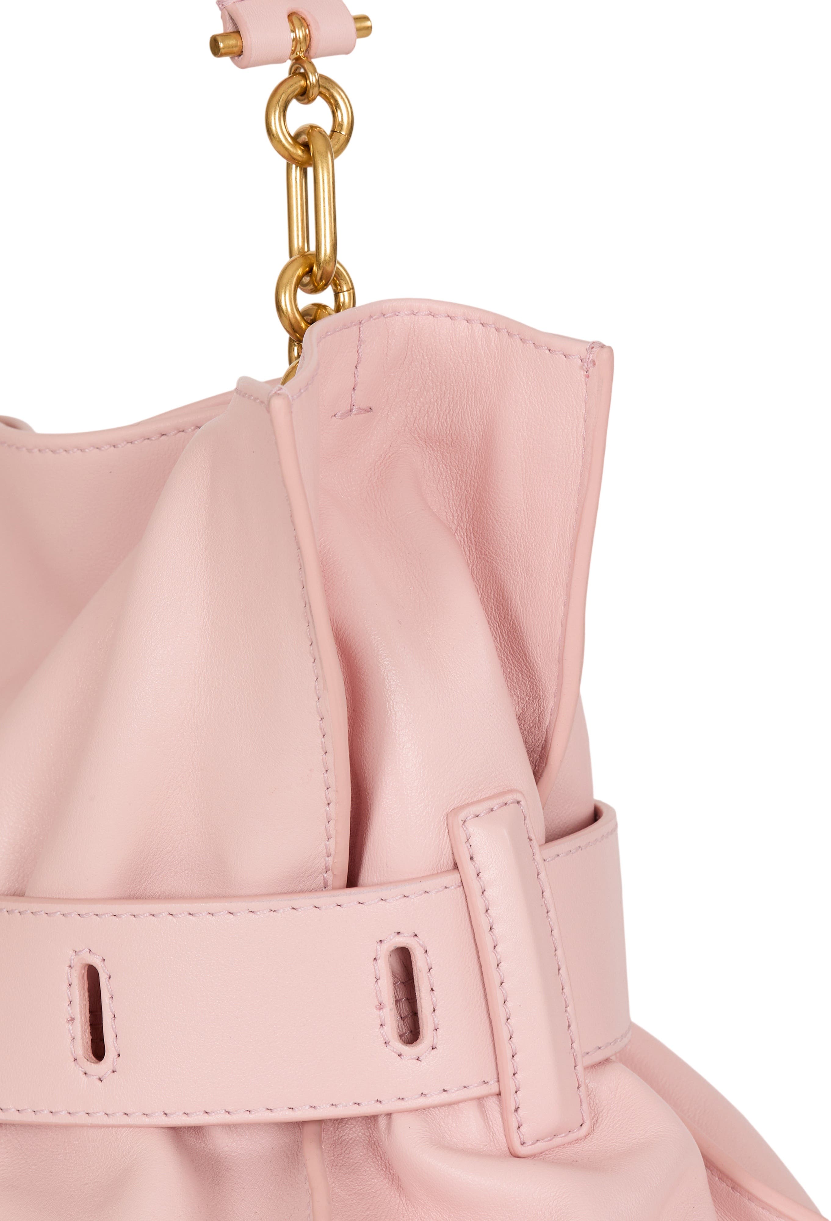 Balmain Medium Anthem bag in smooth leather, Alternate, color, Pink