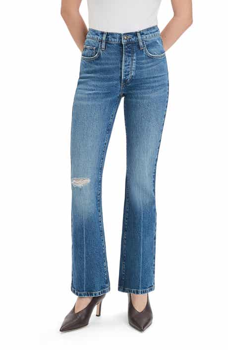 The Morgan Shortie Ripped High Waist Bootcut Jeans