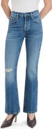 Favorite Daughter The Morgan Shortie Ripped High Waist Bootcut Jeans