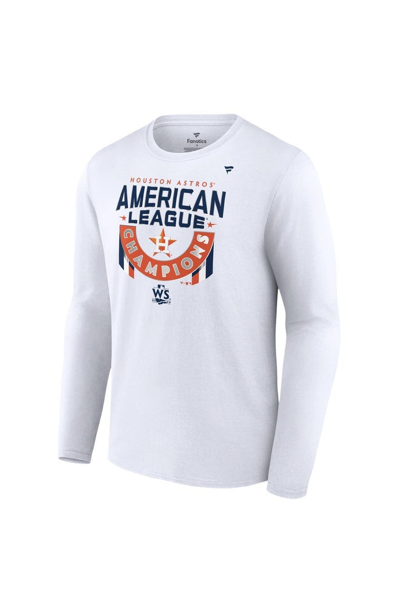 FANATICS Men's Fanatics Branded White Houston Astros 2022 American League Champions Locker Room Long Sleeve T-Shirt, Alternate, color, 