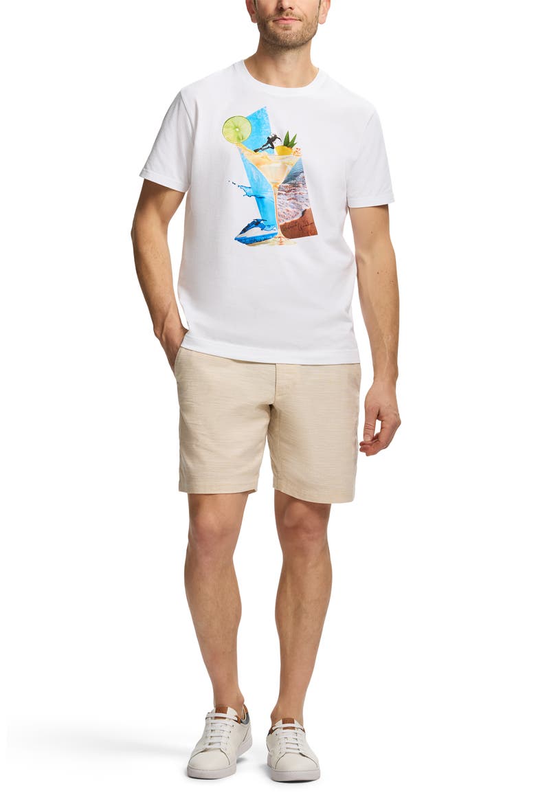 Beach Martini Knit Graphic T-Shirt, Alternate, color, WHITE