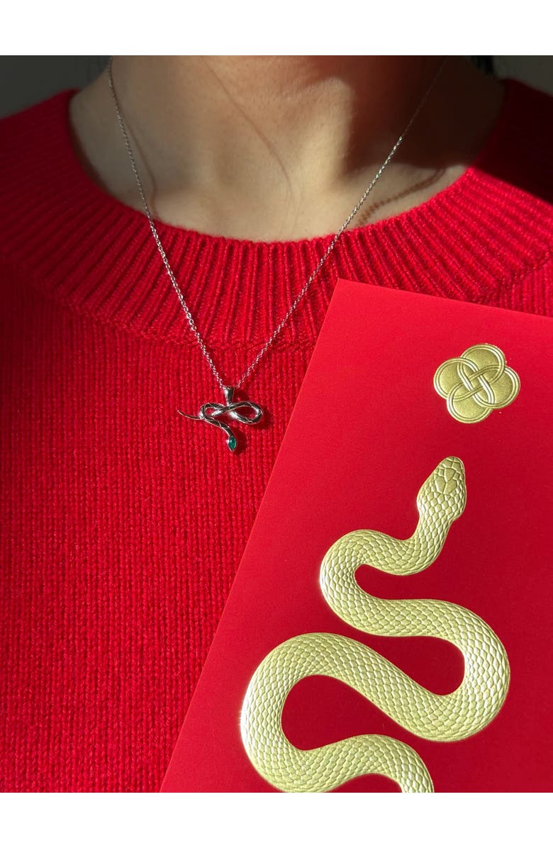 seree Year of the Snake II Limited edition pendant necklace, Alternate, color, Silver
