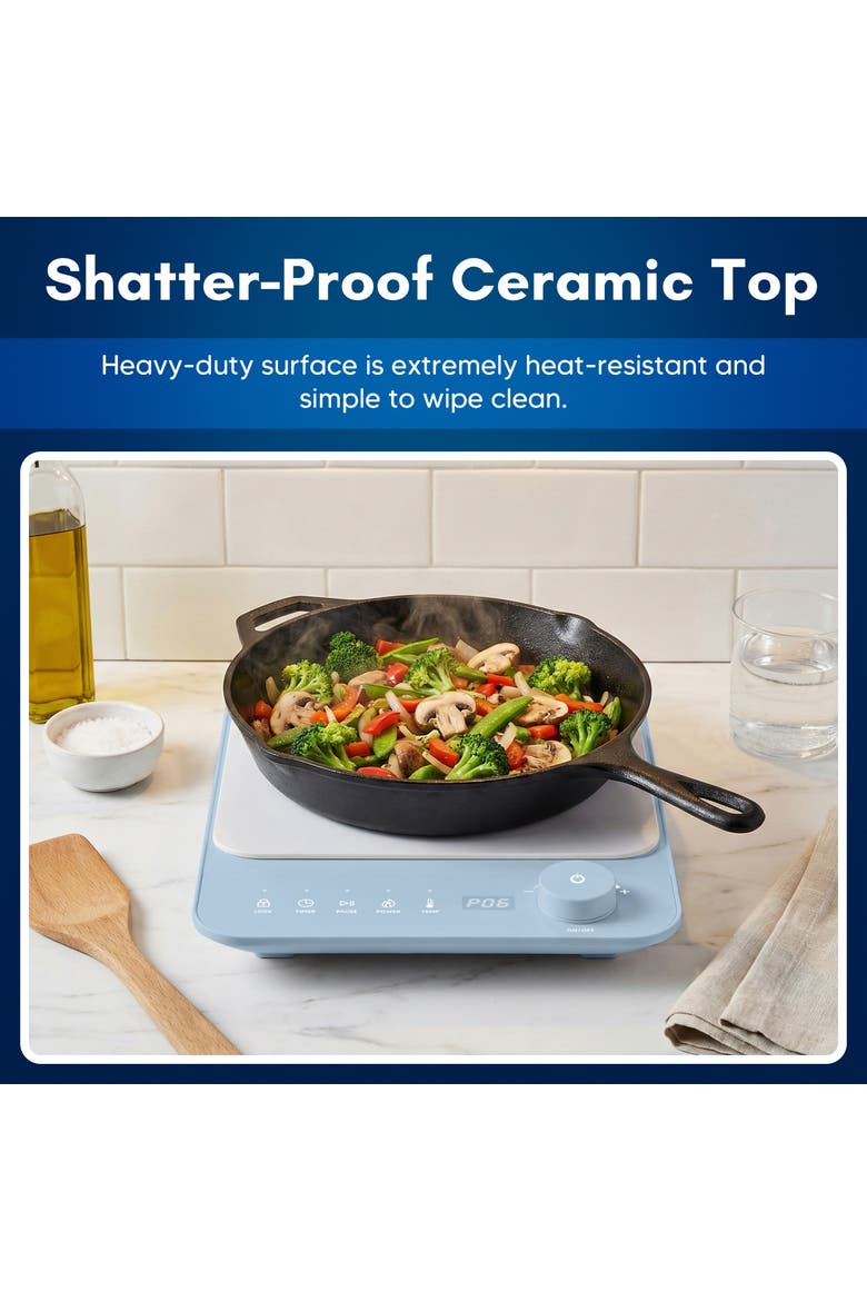 Slimstore Induction Cooktop, Alternate, color, Blue