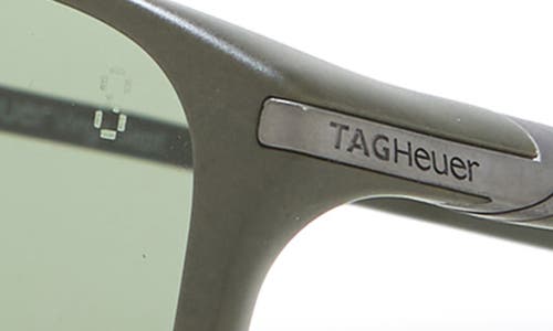 Tag Heuer Vingt Sept 60mm Rectangular Sunglasses In Green