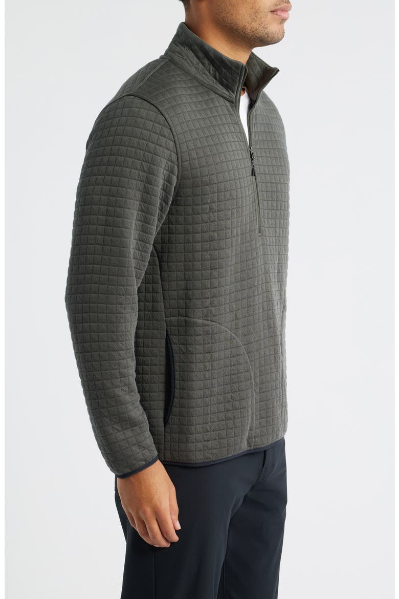 Downvalley Quilted Quarter Zip, Alternate, color, DARK FOREST