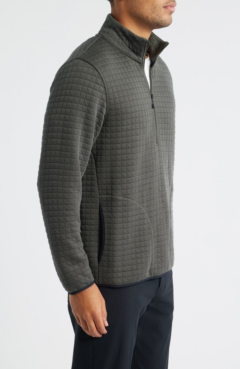 Free Fly Downvalley Quilted Quarter Zip, Alternate, color, Dark Forest
