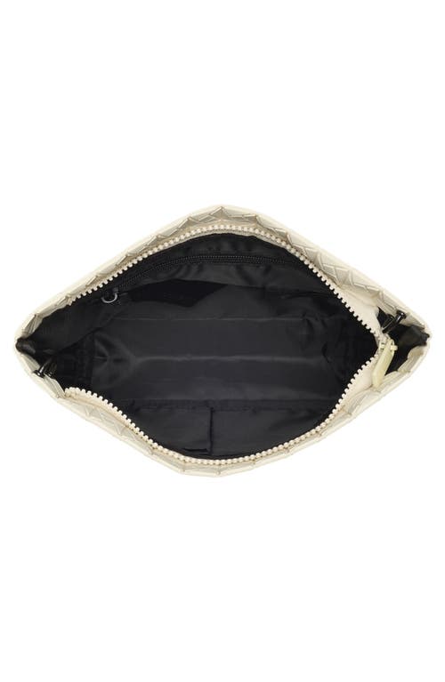 Patrizia Luca Box Pattern Clutch In White