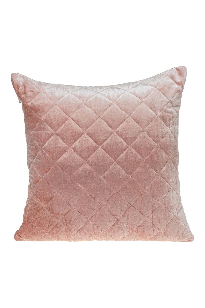 Milo Quilted Throw Pillow, Main, color, PINK