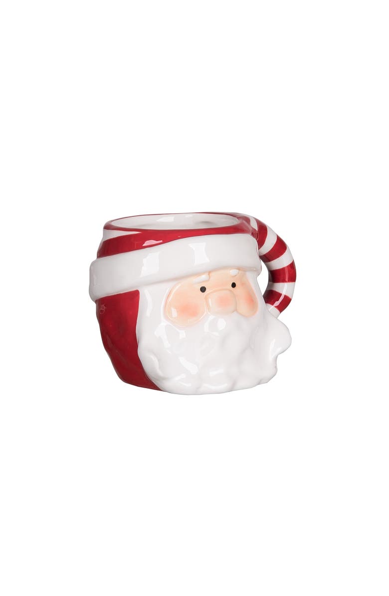 Transpac Dolomite Christmas Sculpted Santa Mug Multicolor Festive Decor, Alternate, color,