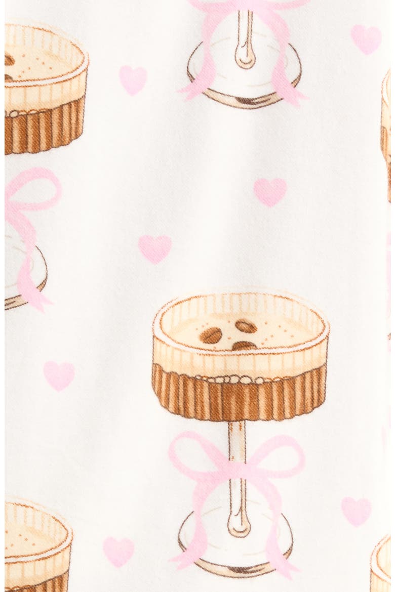 Print Flannel Pajamas, Alternate, color, IVORY