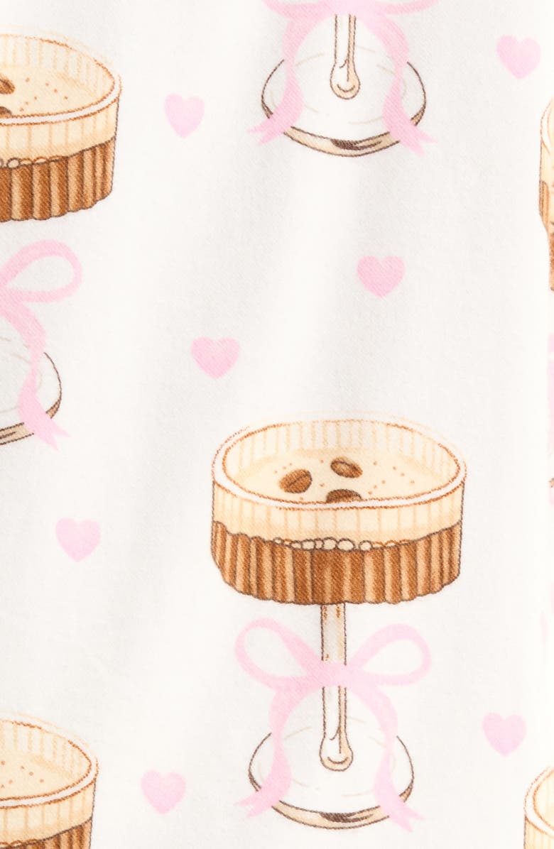 PJ Salvage Print Flannel Pajamas, Alternate, color, Ivory