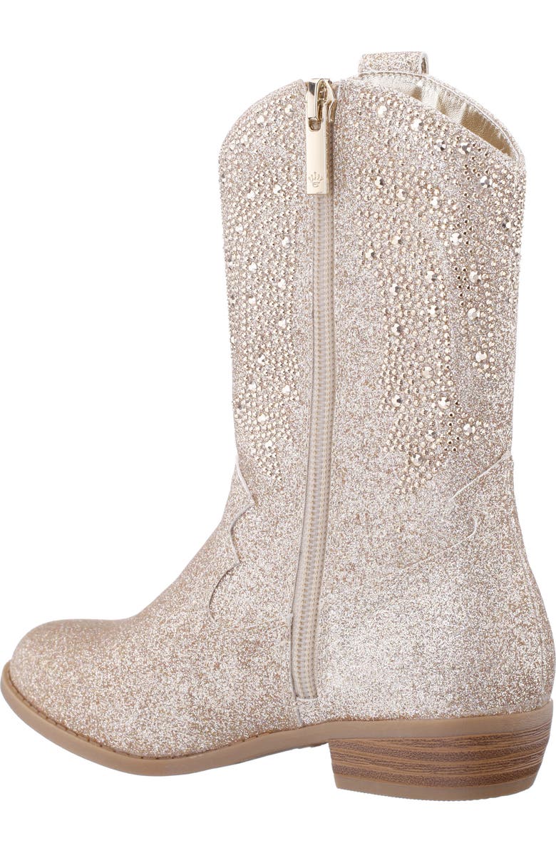 Nina Kids' Hawley Western Boot, Alternate, color, Gold Glitter Stones