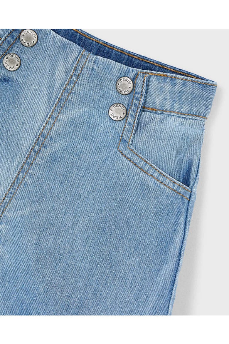 Denim Shorts With Button Detail, Alternate, color, Light Blue