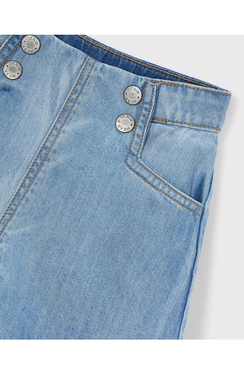 Mayoral Denim Shorts With Button Detail, Alternate, color, Light Blue
