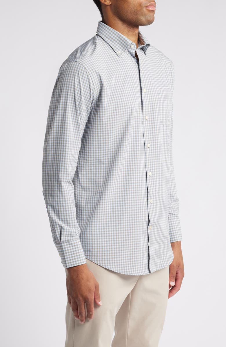 Peter Millar Murray Check Performance Poplin Button-Down Shirt, Alternate, color,