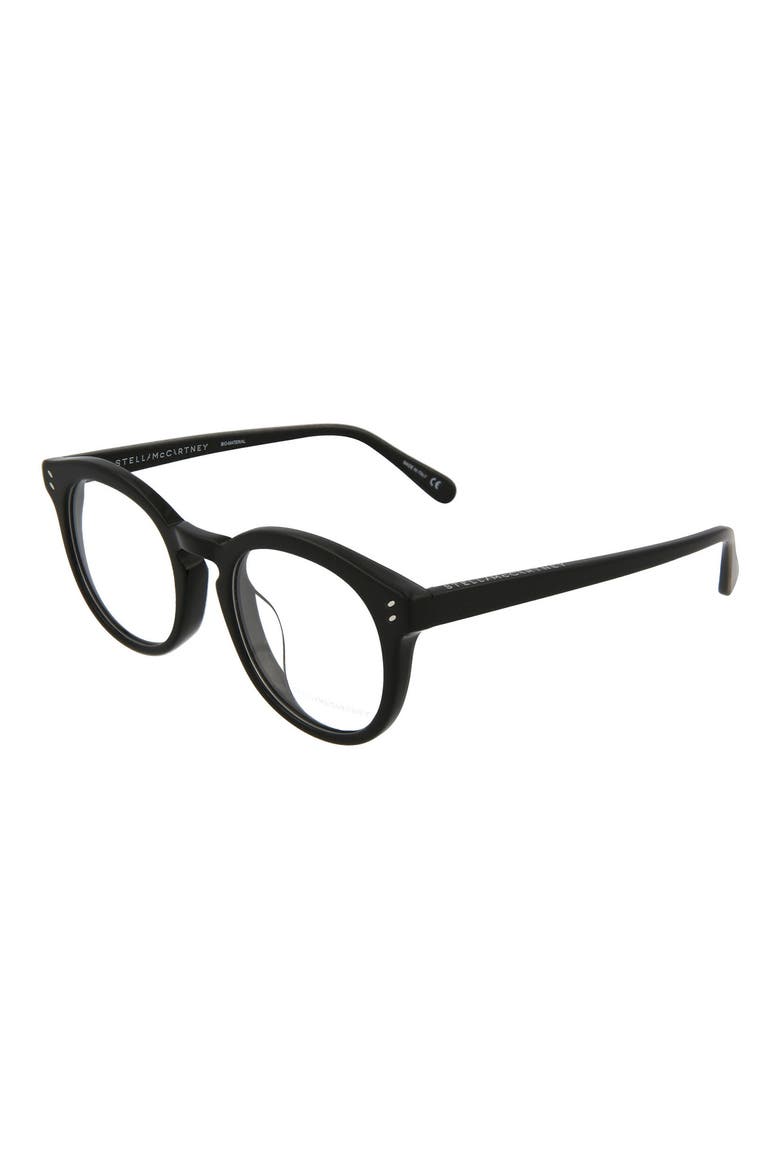 50mm Round Optical Frames, Alternate, color, BLACK BLACK TRANSPARENT/ TRN