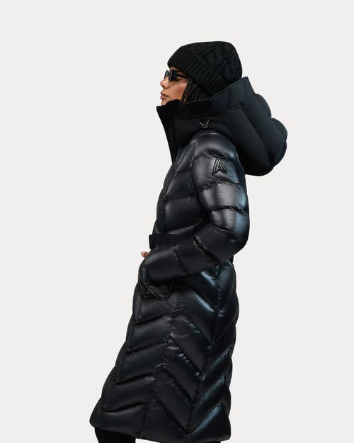 Alpenhaus Bellevaux  Womens Puffer Coat With Adjustable Belt In Black