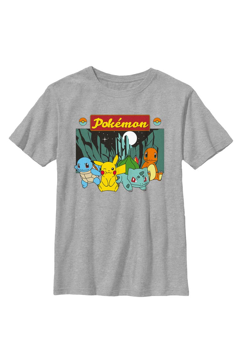 Boy's Pokemon Starters Portrait  Graphic T-Shirt, Main, color, Athletic Heather