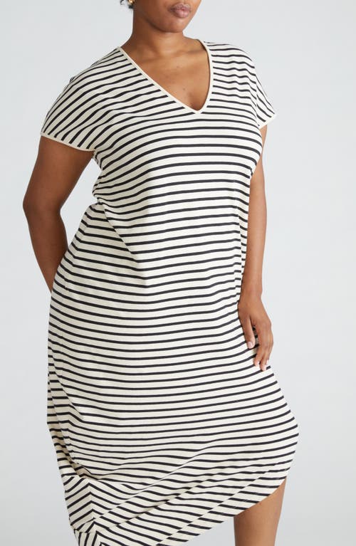 UNIVERSAL STANDARD UNIVERSAL STANDARD GENEVA ASYMMETRIC T-SHIRT DRESS