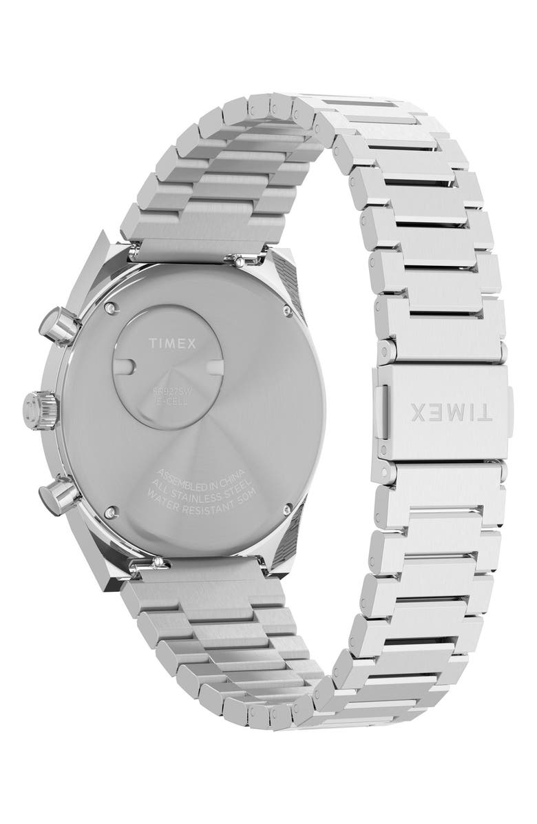 Timex<sup>®</sup> Q Falcon Eye Bracelet Chronograph Watch, 40mm, Alternate, color, Black