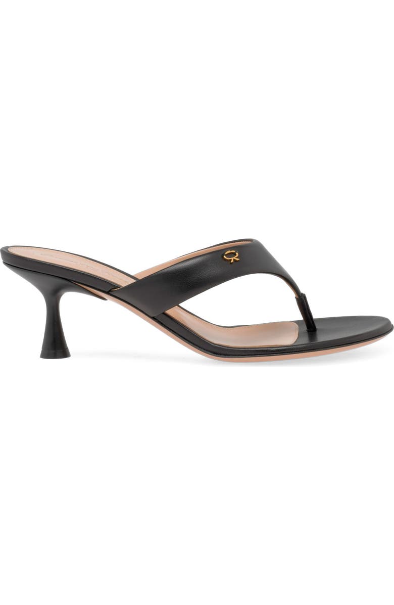Gianvito Rossi Ascent Thong 55 Sandals, Main, color, Black