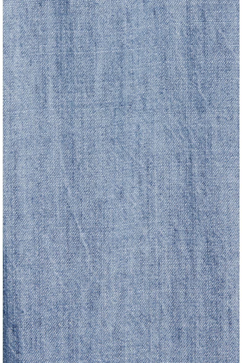 Ingrid Raw Hem Chambray Shirt, Alternate, color, MEDIUM VINTAGE LIGHTNING BOLTS
