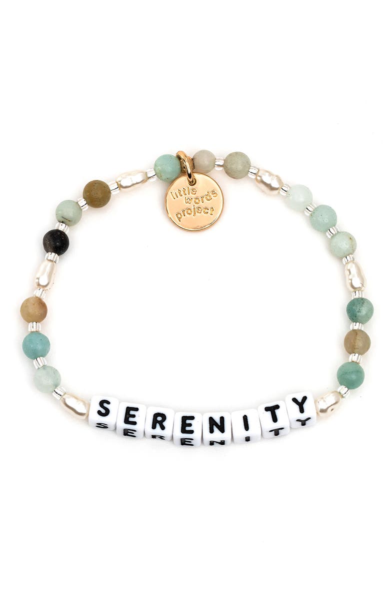 Little Words Project Serenity Beaded Stretch Bracelet, Alternate, color, 