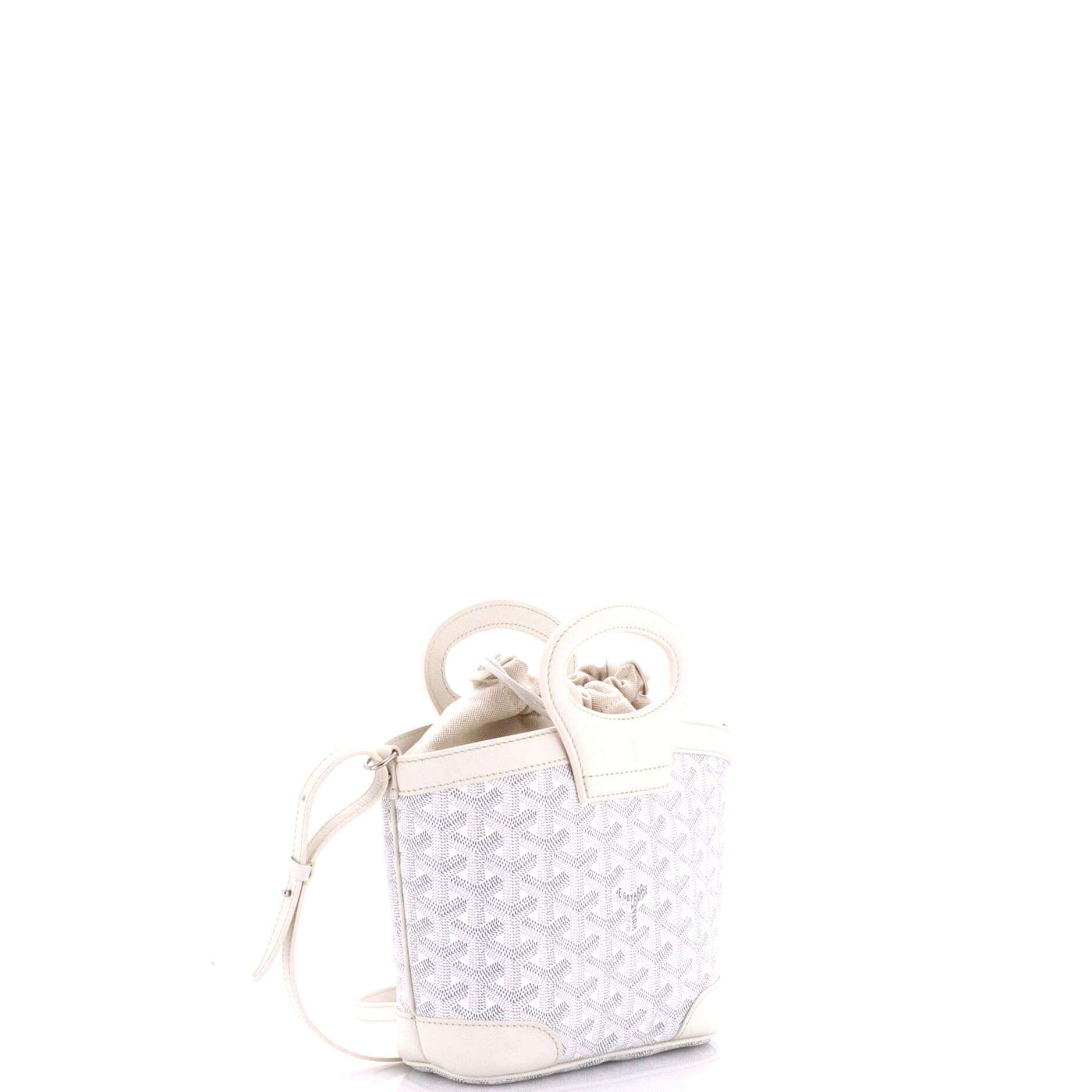 Pre-Owned Goyard Beluga Bag Coated Canvas Mini, Alternate, color, White