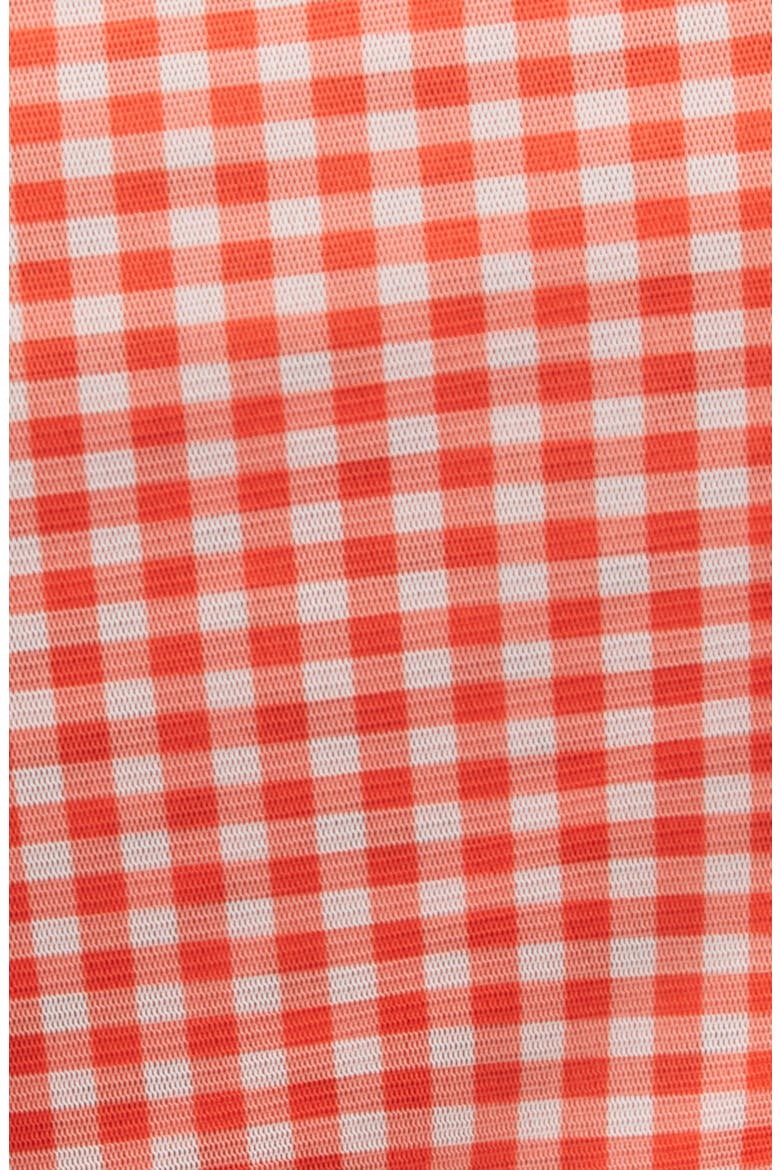 Wylie Tie Front Gingham Midi Dress, Alternate, color, GINGHAM