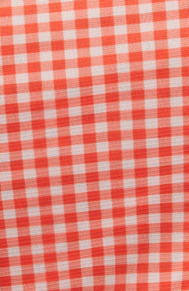 Toccin Wylie Tie Front Gingham Midi Dress, Alternate, color,