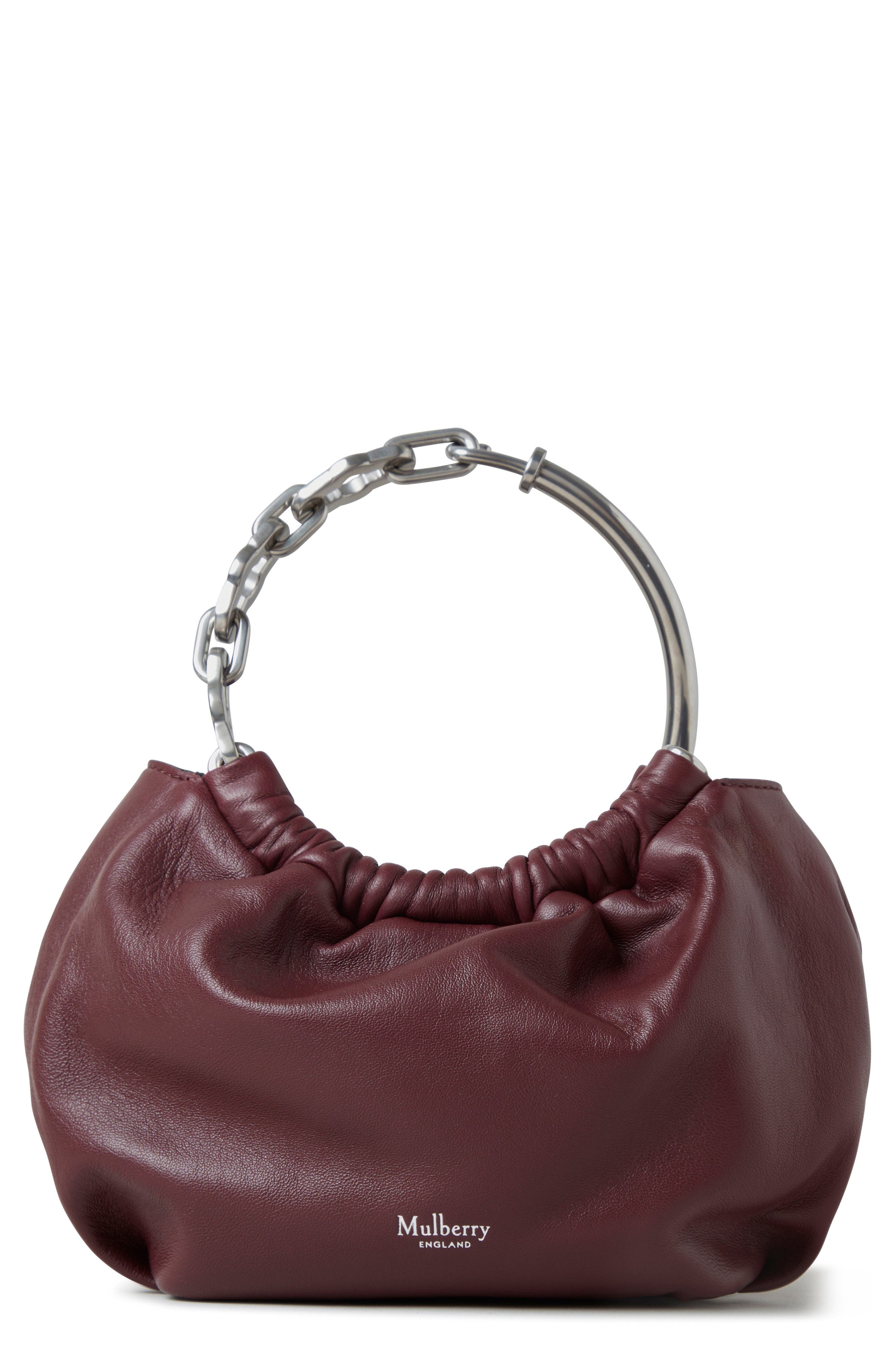 Mulberry Pimlico Bracelet Clutch in Black Cherry 