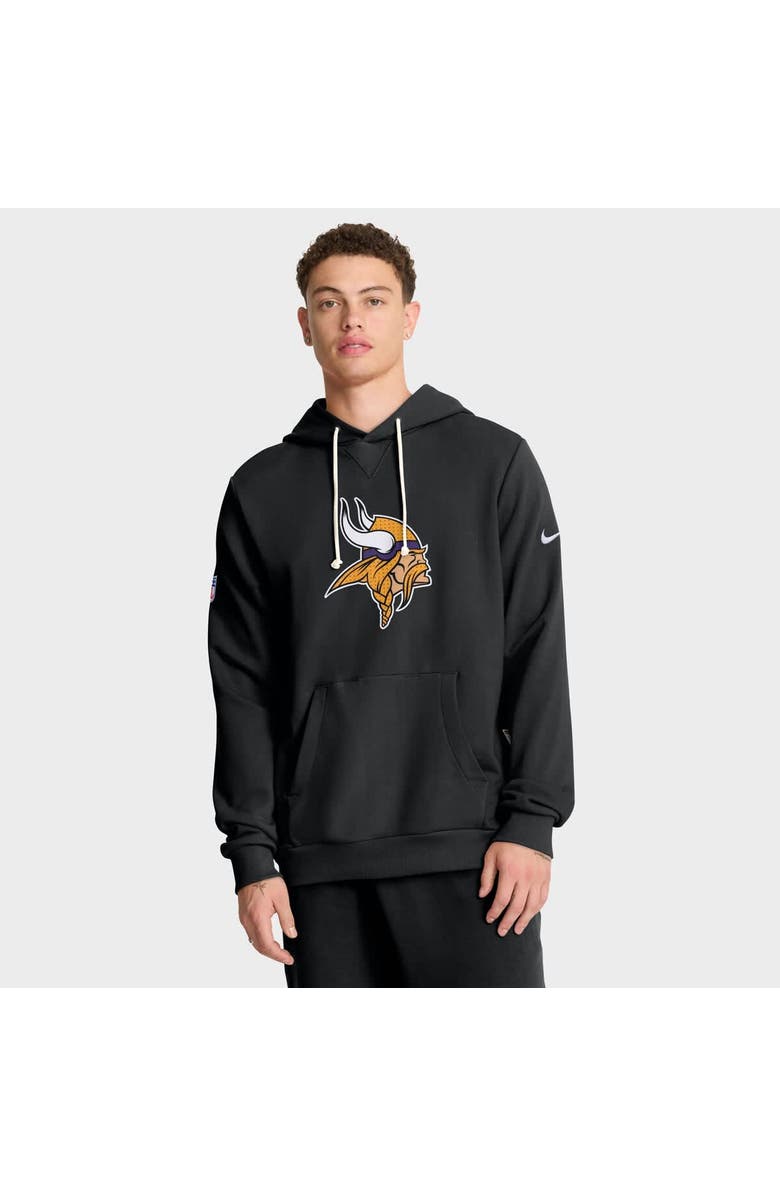 Nike Men's Nike Black Minnesota Vikings Sideline Initial Home Performance Pullover Hoodie, Main, color, Black