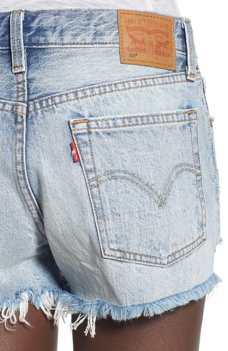 Levi's<sup>®</sup> '501<sup>®</sup>' Cutoff Denim Shorts, Alternate, color,