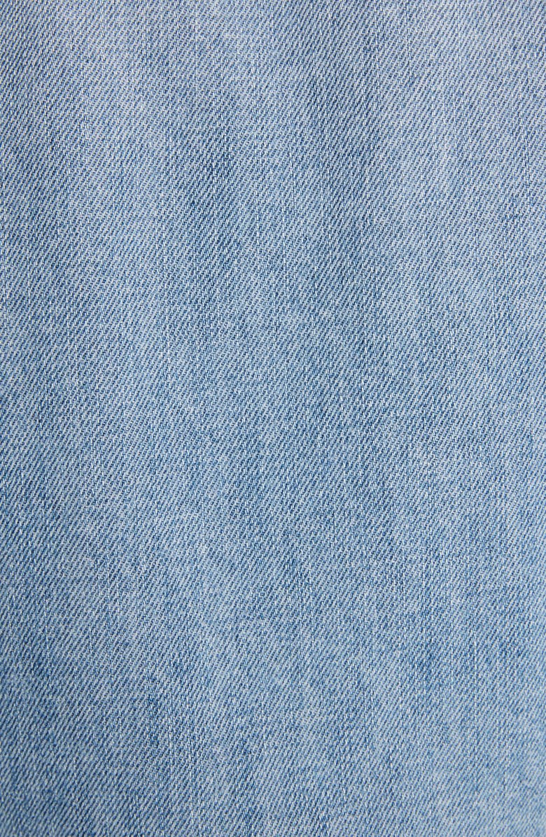 Givenchy Quilted Sleeve Destroyed Denim Jacket, Alternate, color, 